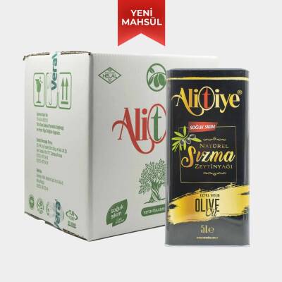 Alitiye Naturel Sızma Zeytinyağı - Soğuk Sıkım - Erken Hasat - Yeni Sezon - 0,8 Asit (5000ml)x4 ADET 1 KOLİ - 2