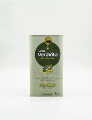 Selpa Veravita Naturel Sızma Zeytinyağı - Soğuk Sıkım - Erken Hasat - Yeni Sezon - 0,8 Asit (1000ml) - 1